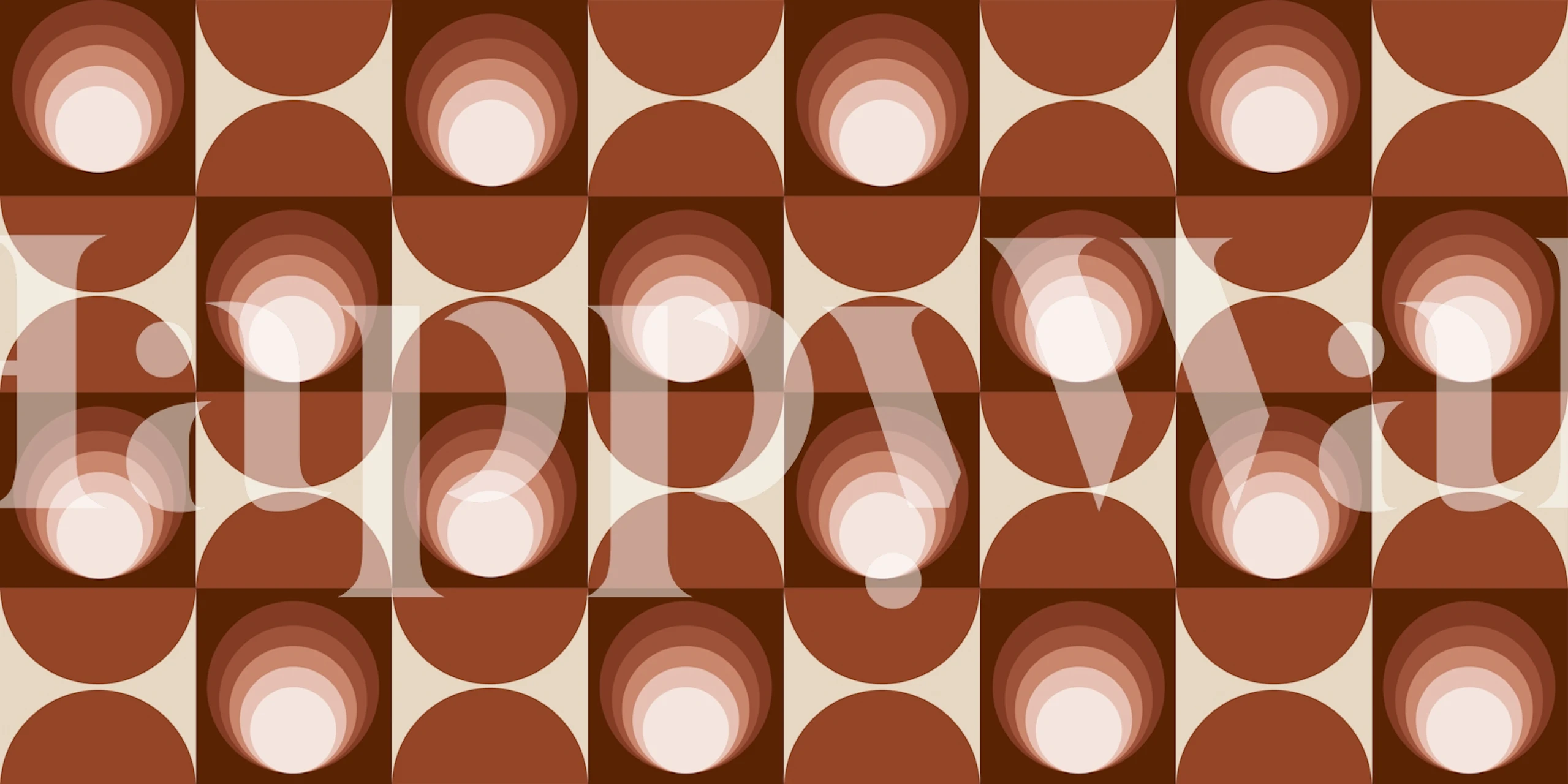 Retro Sun in Earthy tapet i et rom