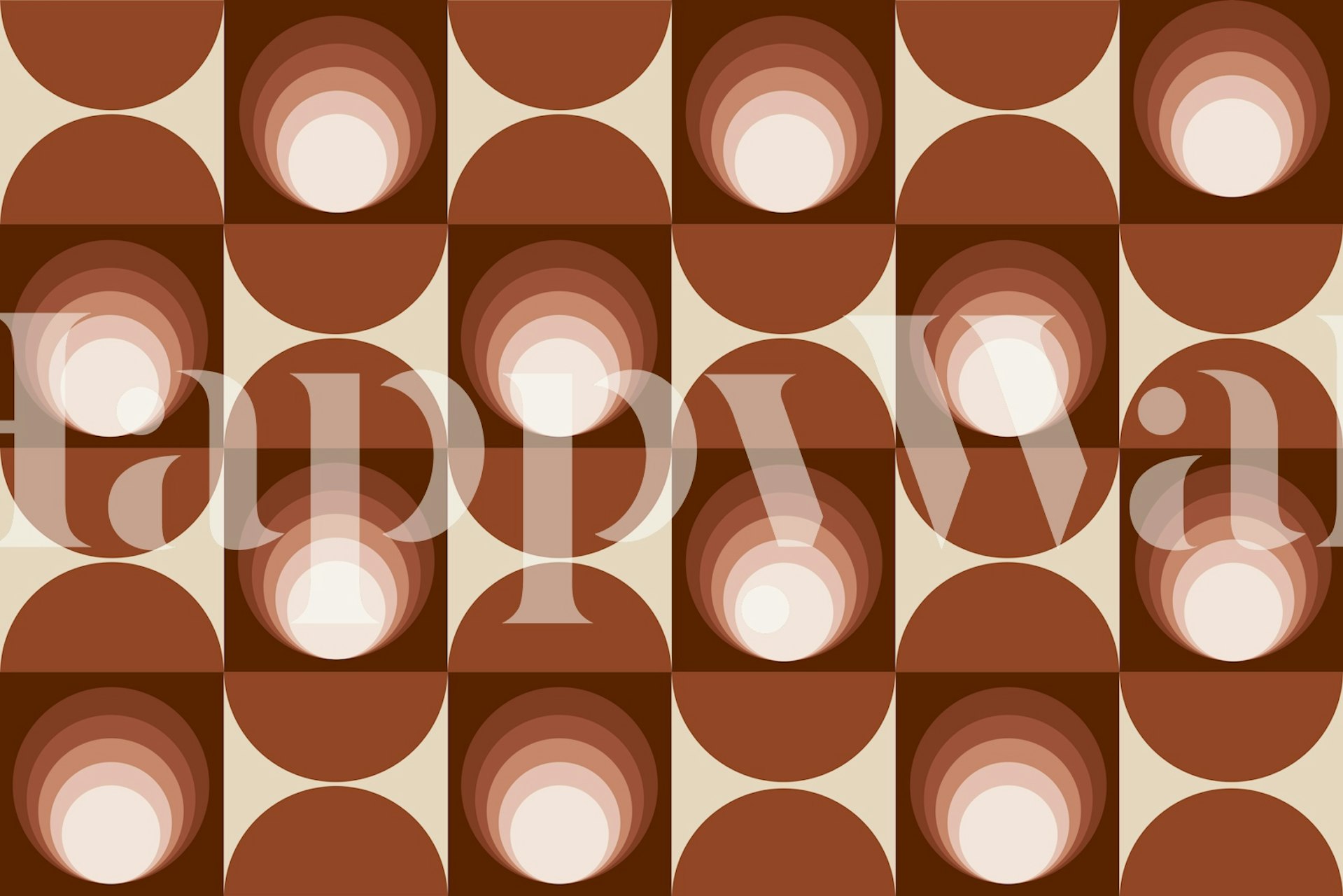 Earthy Boho Sun wallpaper in a cozy room