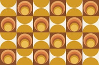 Sunny Moody Retro Pattern papel pintado
