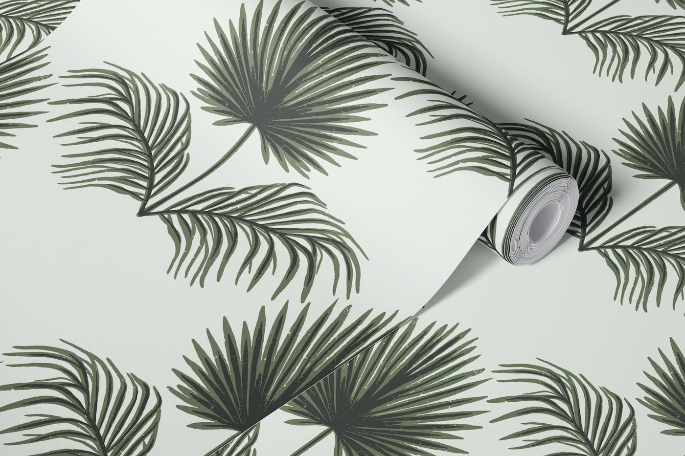 Fan palm wallpaper roll