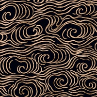 Japanese Waves - Black carta da parati