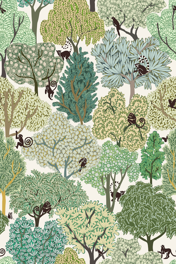 Woodland animals habitat