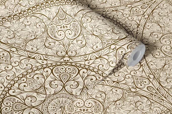 luxurious golden mandalawallpaper roll