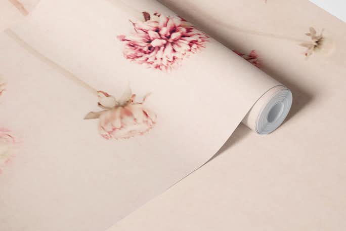 Flowers - Pretty in Pink Floralswallpaper roll