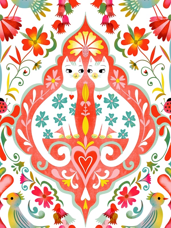 love cats love birds good luck – large