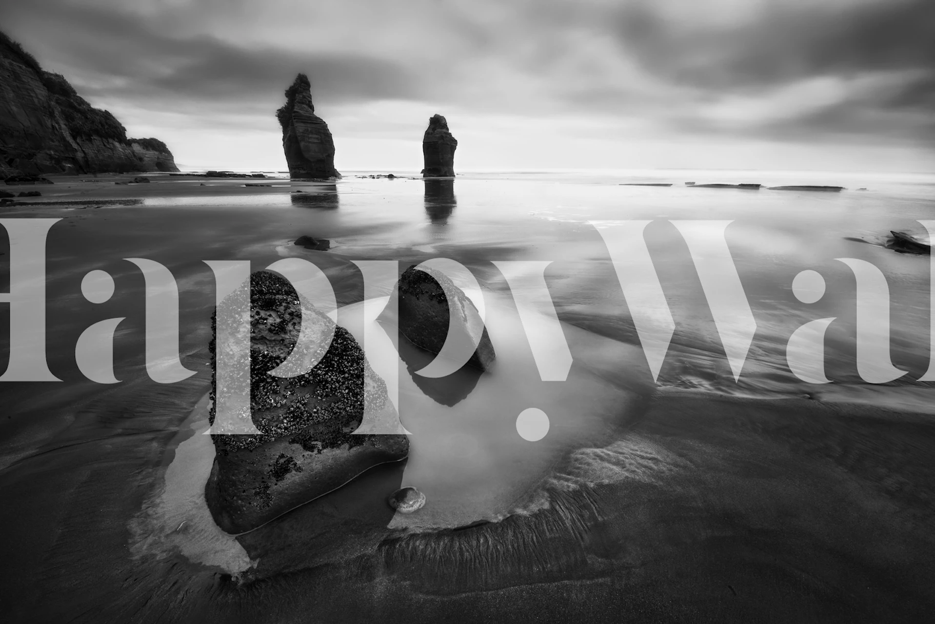Three Sisters Beach wallpaper in a room