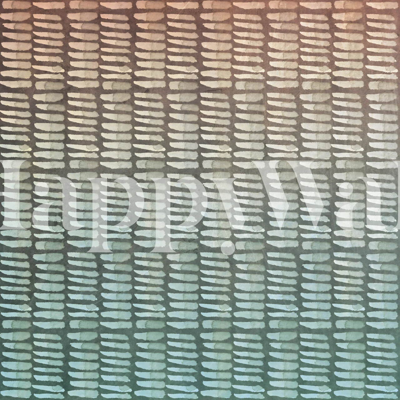 Watercolour Paint Strokes - Peach Jade i ett rum