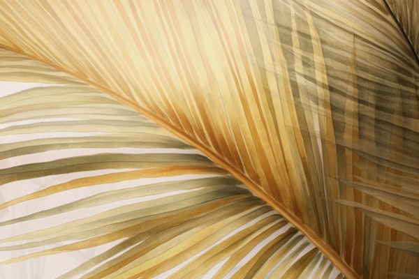 Golden Tropical Palm Foliage