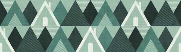 Cozy Cabin Vintage Geometric Green