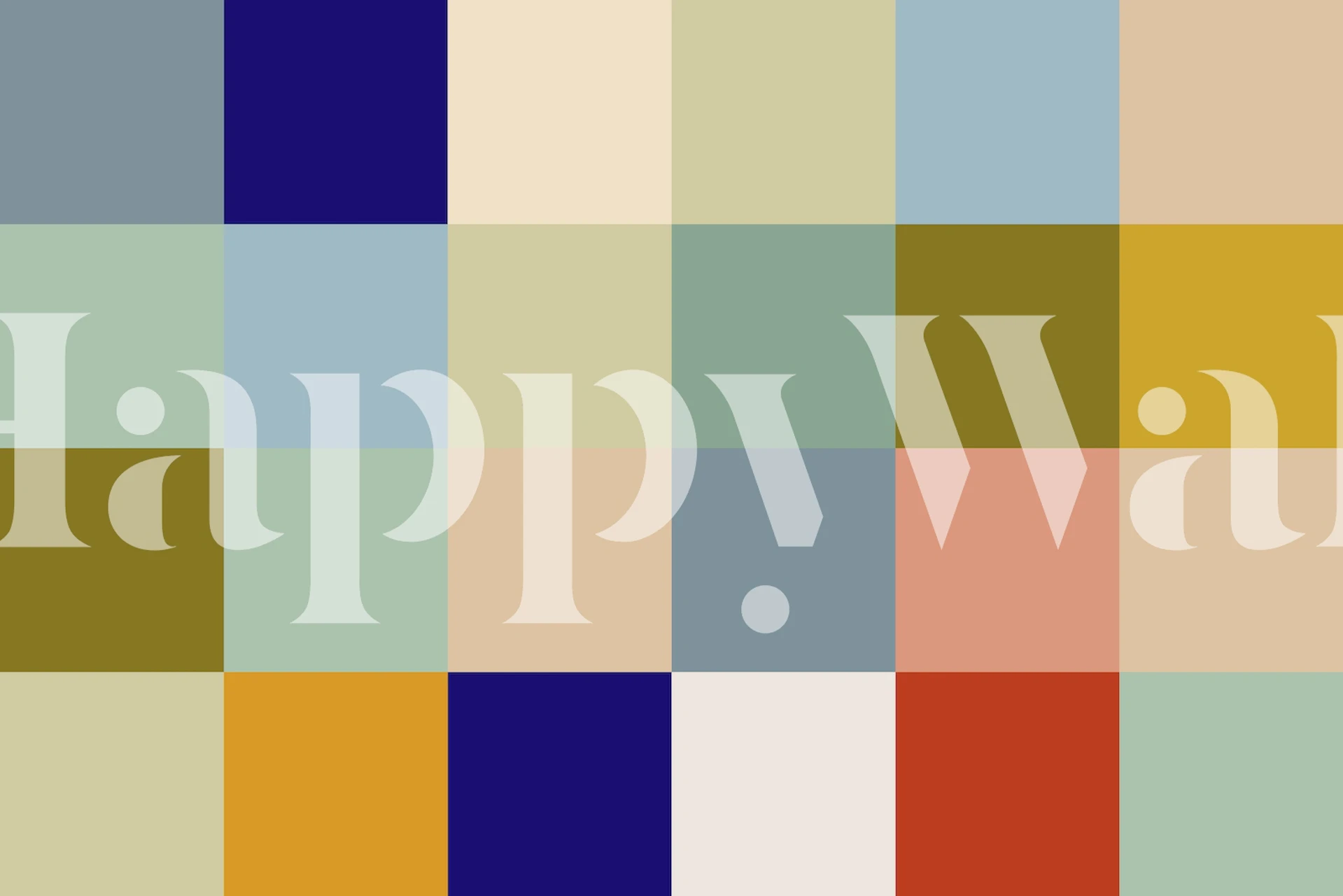 Vivid Squares wallpaper in a room