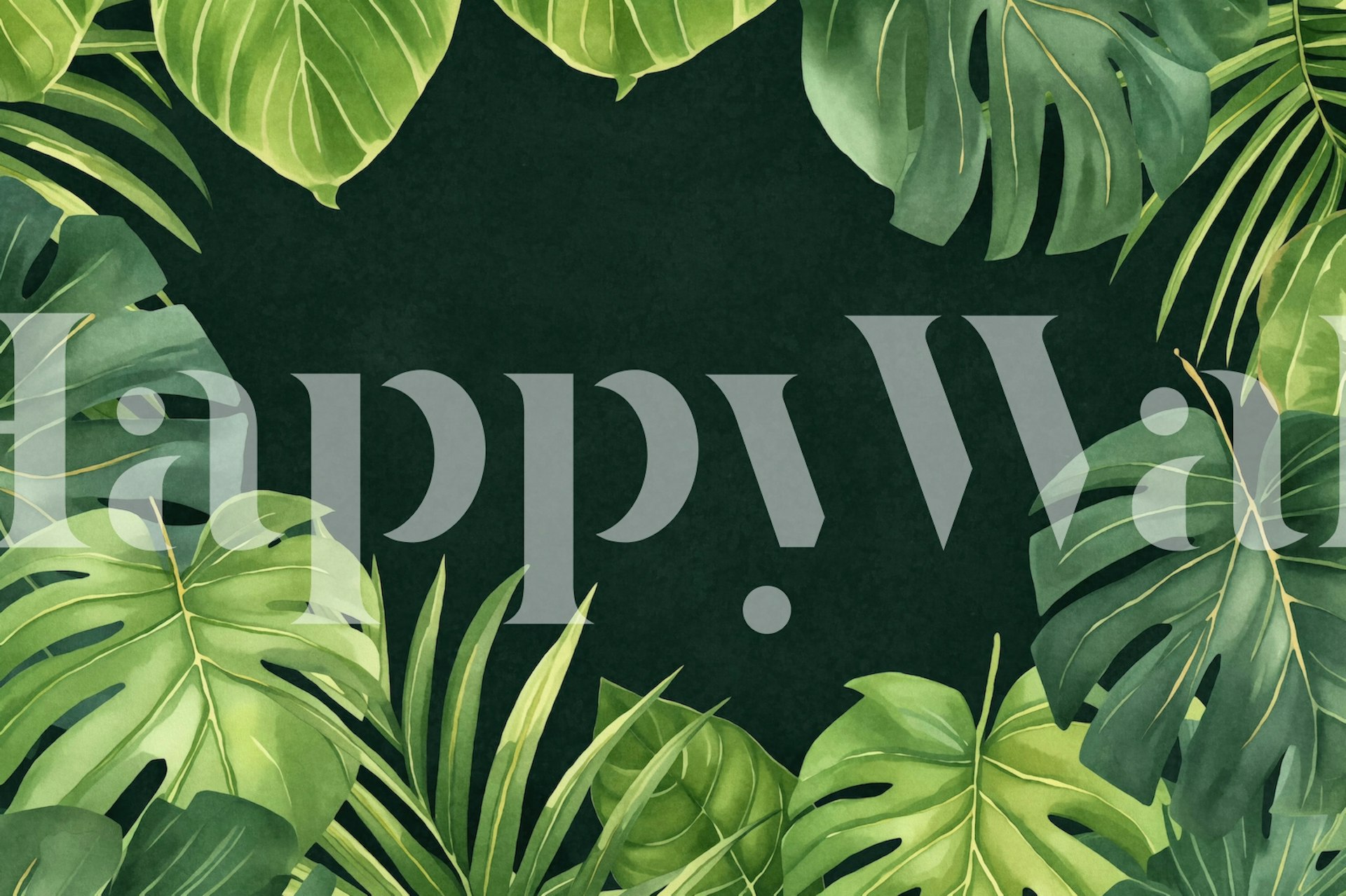 Lush Green Tropical Foliage Perfection σε ένα δωμάτιο