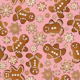 Christmas Gingerbread Cookies 1 on Pink