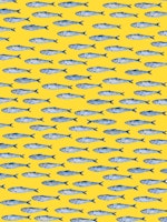 Shimmering Sardines Shoal on Yellow Orange wallpaper