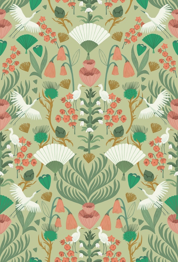 Floral Flight - Green