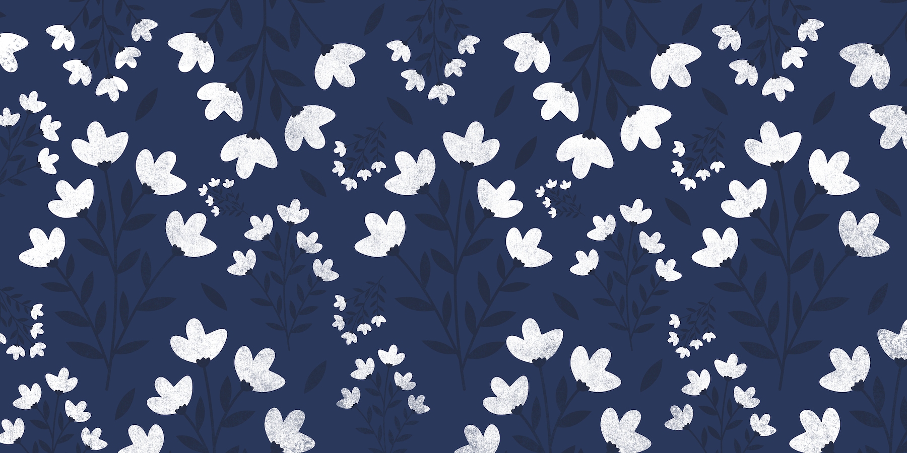 BOHO FLOWER BLUE wallpaper | Happywall