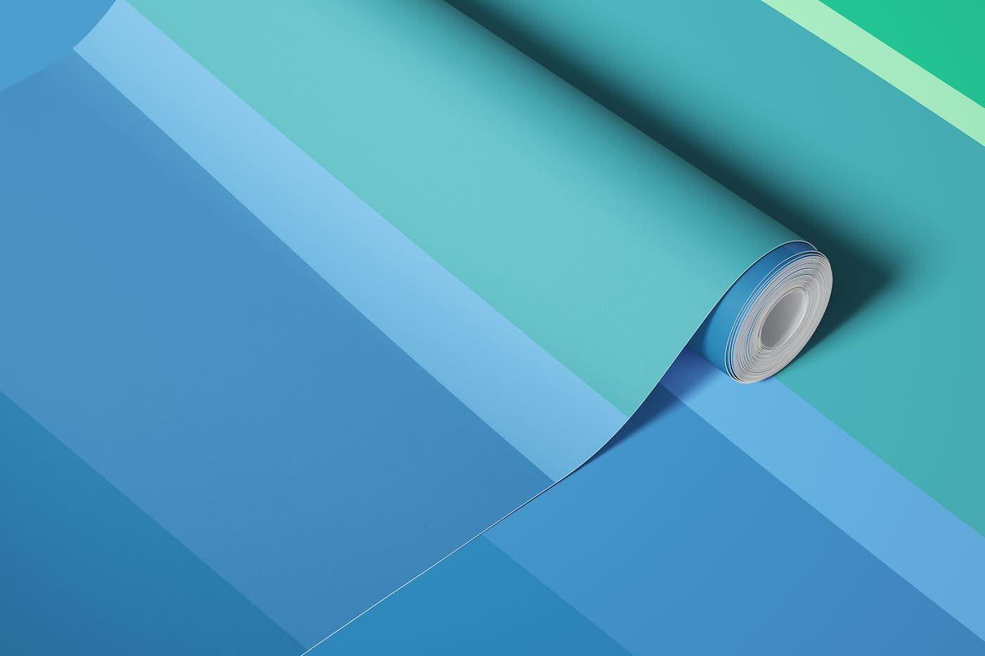 Ocean Blue and Green Abstract wallpaper roll