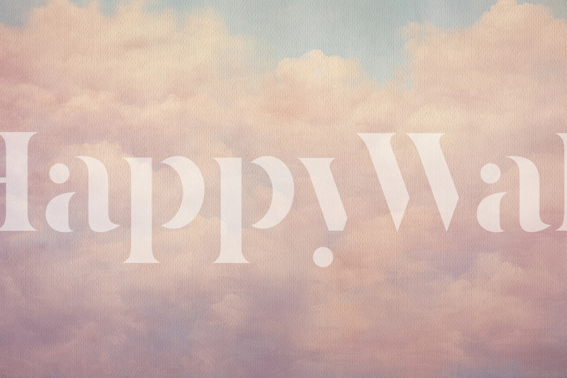 Pastel colored clouds in shades of pink and blue wallpaper