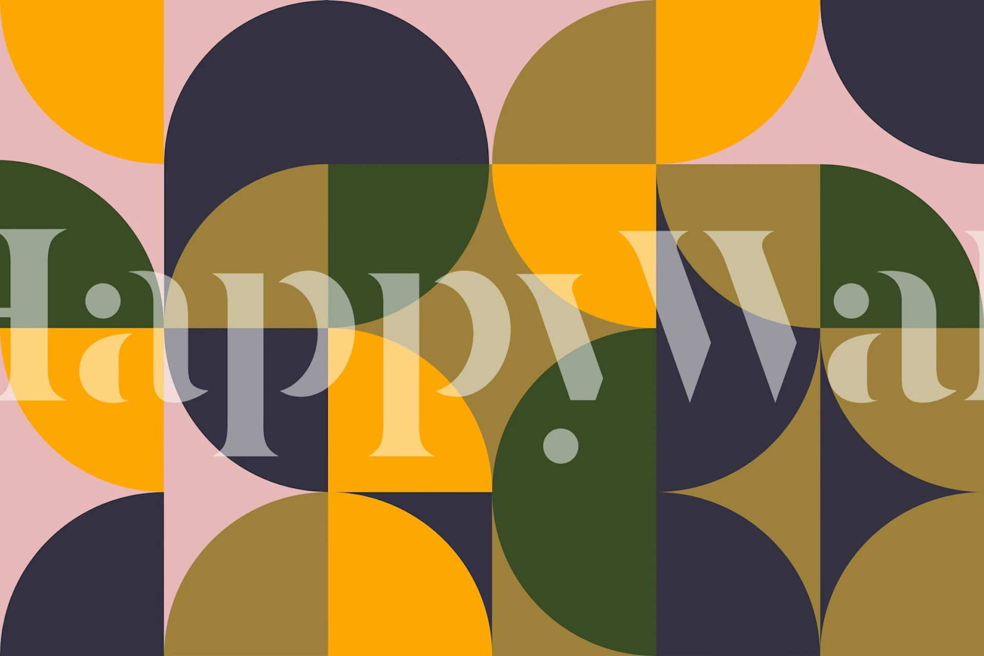 Design della carta da parati Bold Bauhaus in una stanza