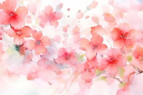 Sakura - Abstract Watercolor Cherryblossoms