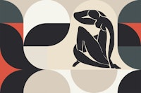 French Mid-Century carta da parati