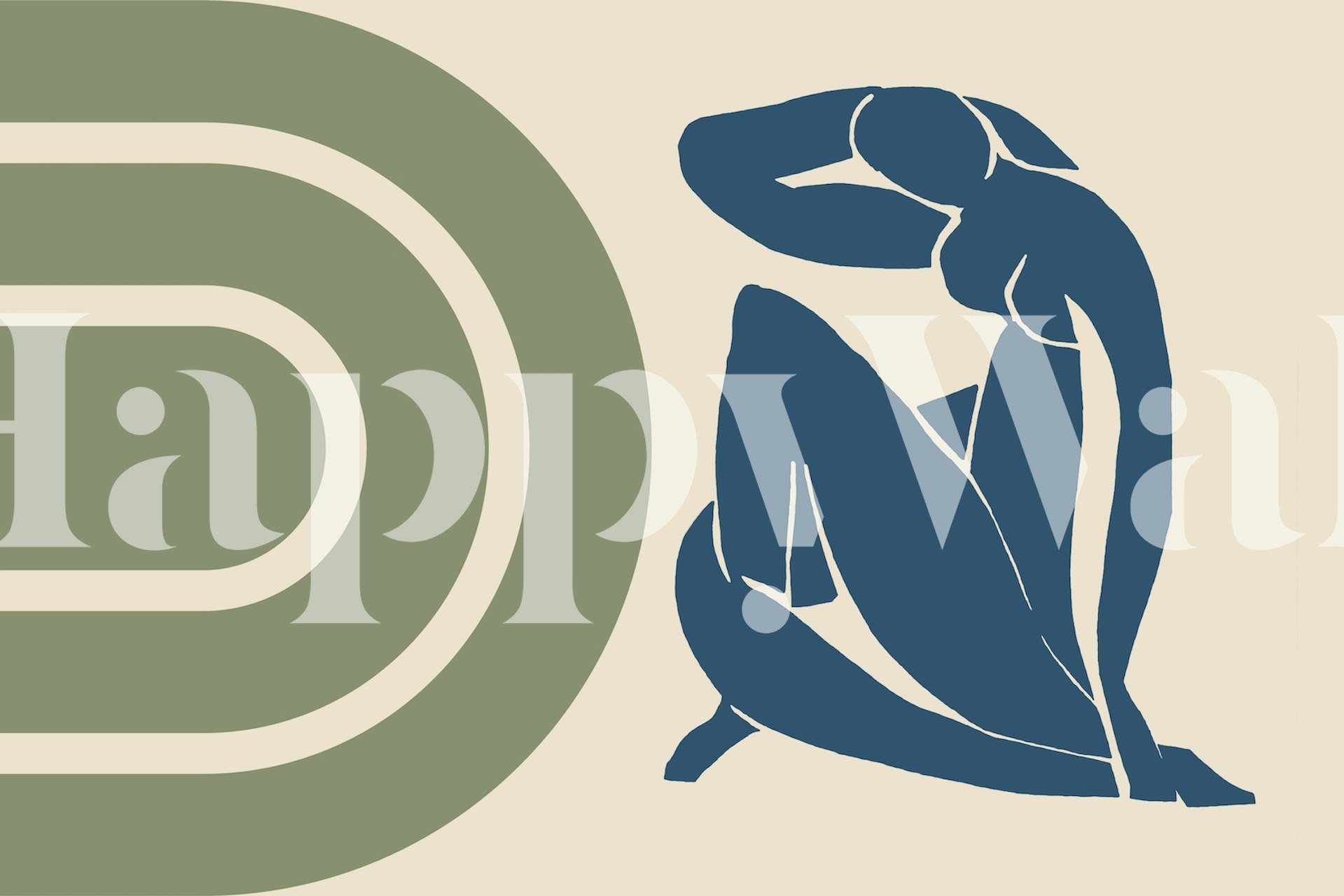 Green MidCentury wallpaper Free shipping Happywall