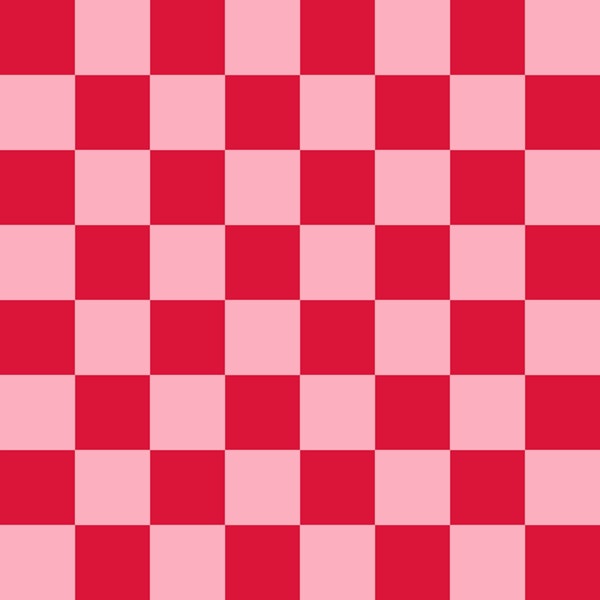 Checkerboard - Pink and Crimson Red