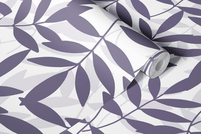 Leaves and leaves - purplewallpaper roll