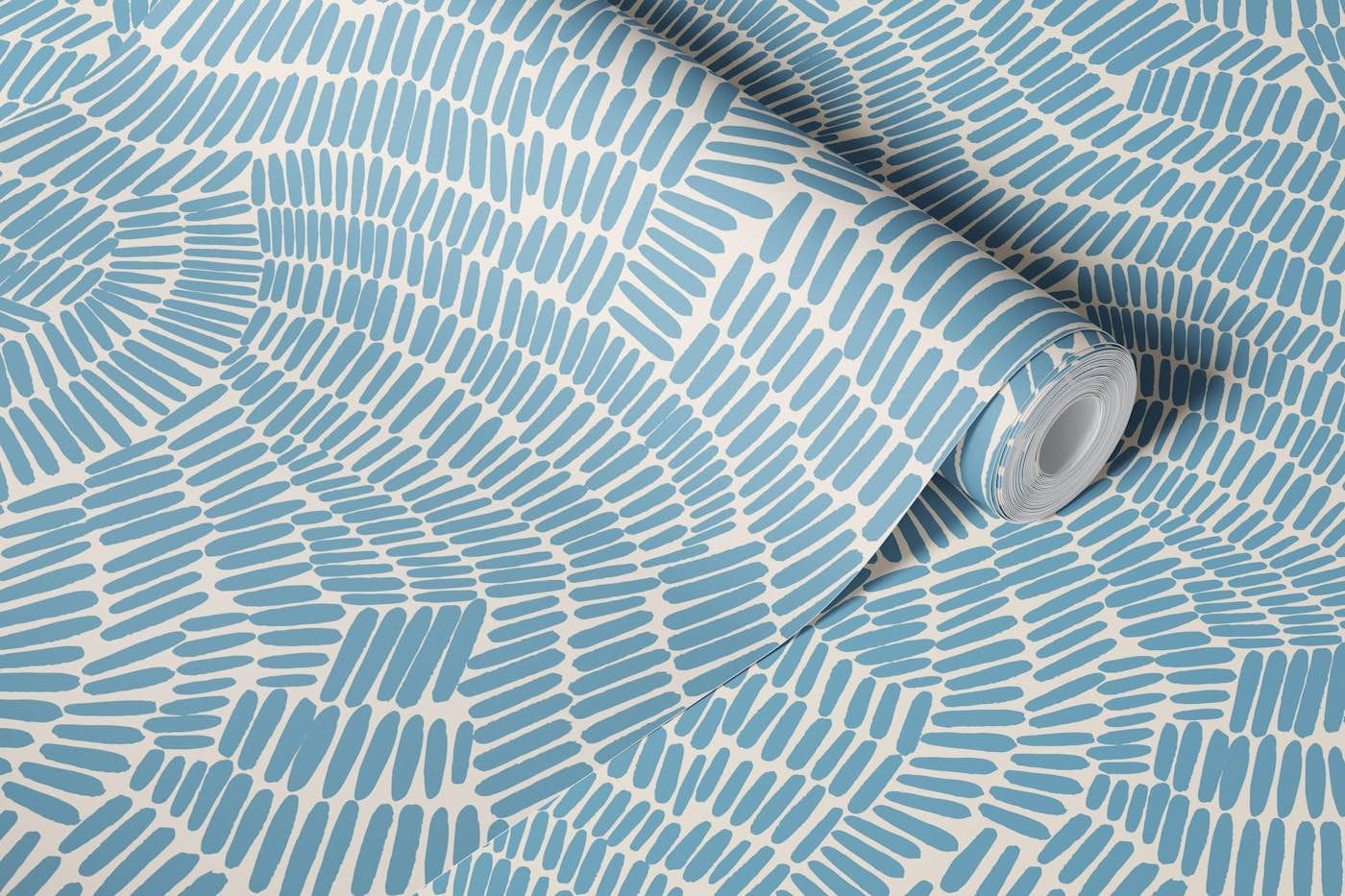 Lines work Light blue wallpaper roll