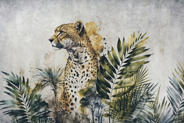 Cheetah Jungle Wildlife Painting