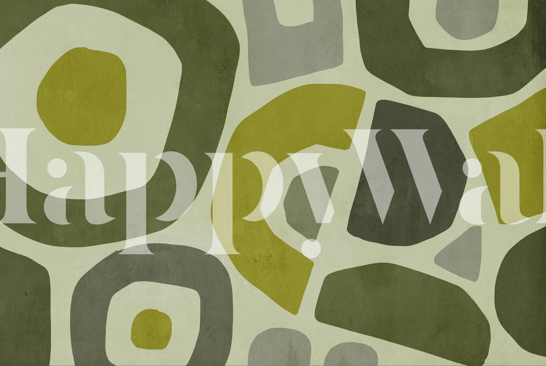 Zelený abstraktní design tapety v pokoji