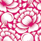 White peonies on viva magenta / 2793D