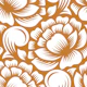 White peonies on brown pattern, 2793E