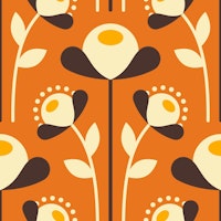 Vintage meadow, orange / 2846E tapete