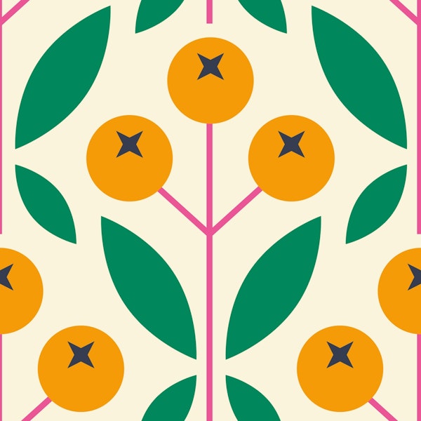 Geometric yellow berries / 2848E
