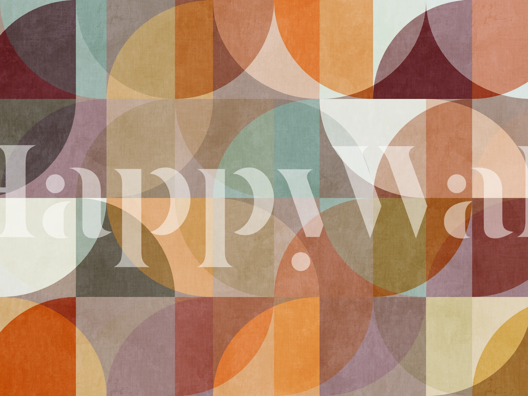 Colorful overlapping geometric shapes wallpaper