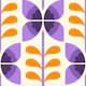 Retro butterfly flowers / 2856C