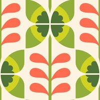 Retro butterflies flowers / 2856D wallpaper