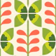 Retro butterflies flowers / 2856D
