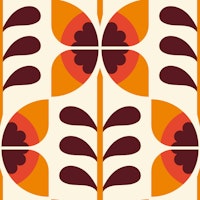 Retro butterflies flowers / 2856E wallpaper