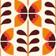 Retro butterflies flowers / 2856E