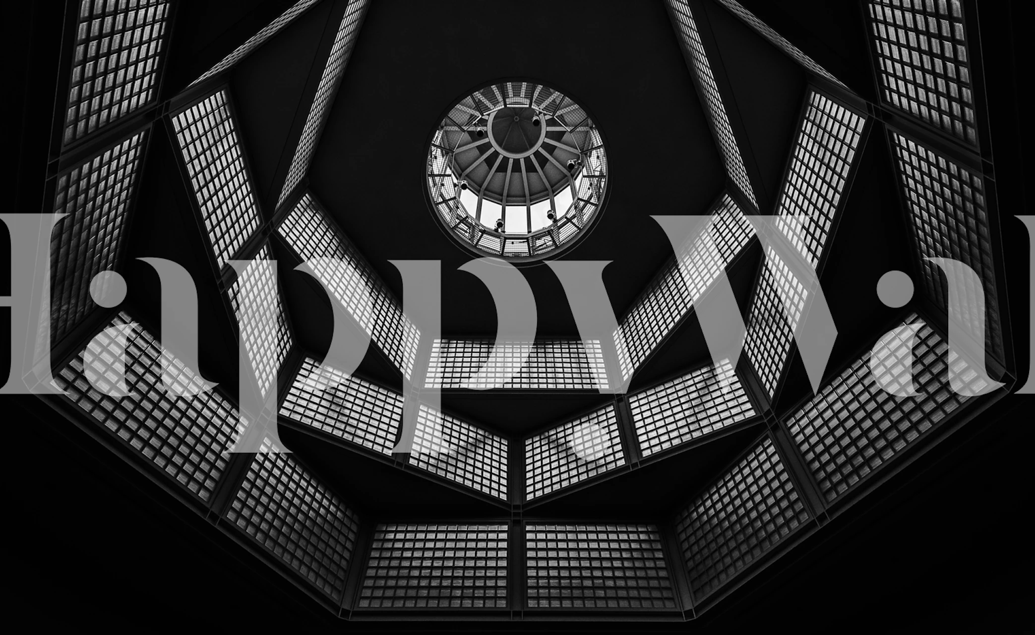 Geometric black and white pattern wallpaper