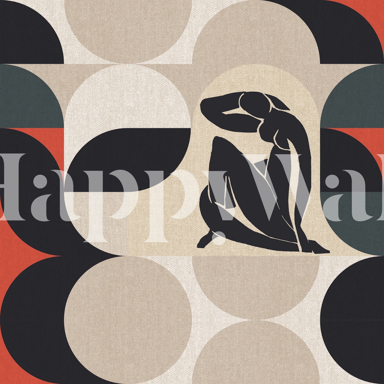 Matisse 50s Mid-Century Abstract wallpaper design