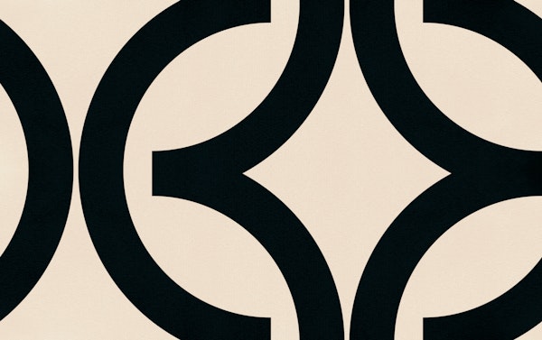 Bold Geo Curve Shapes Black Cream