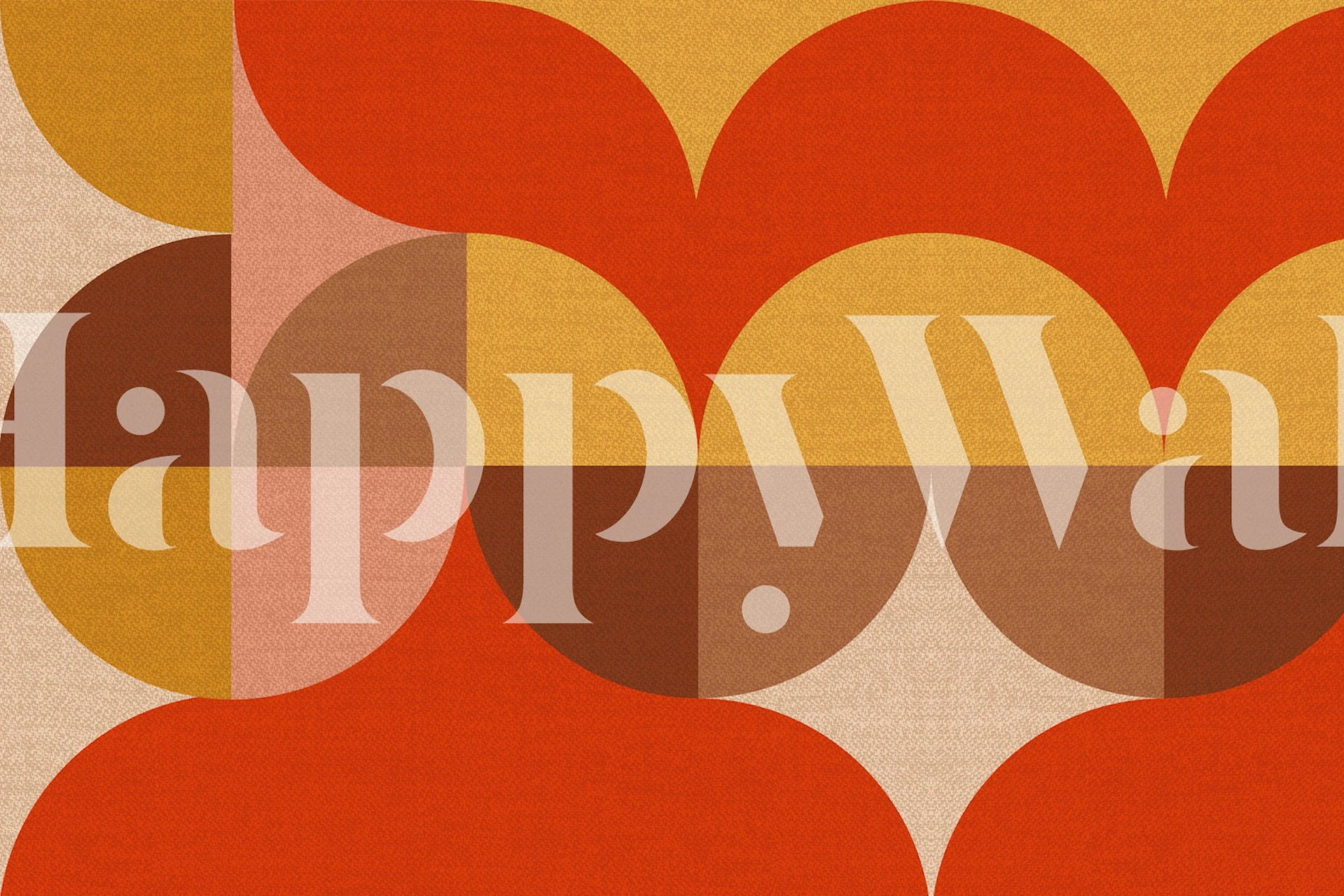 Geometric shapes in orange, brown, and yellow tones wallpaper