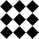 Diagonal Checkerboard Large - Black and White