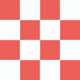 Checkerboard Large - Soft Red and White