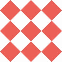 Diagonal Checkerboard Large - Soft Red White papel pintado