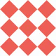 Diagonal Checkerboard Large - Soft Red White