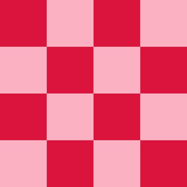 Checkerboard Large - Pink and Crimson Red