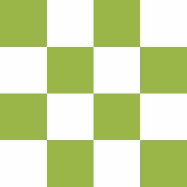 Checkerboard Large - Warm Green White